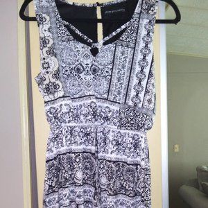 Black and white romper